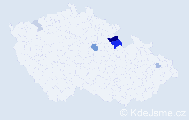 Příjmení: 'Kollárovičová', počet výskytů 15 v celé ČR