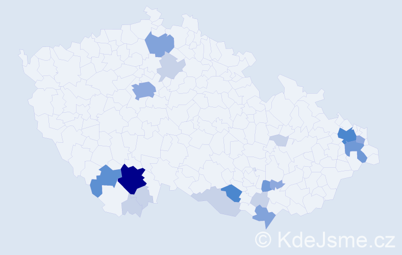 Příjmení: 'Remiáš', počet výskytů 55 v celé ČR