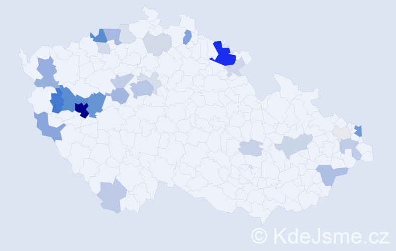 Příjmení: 'Bartovský', počet výskytů 105 v celé ČR