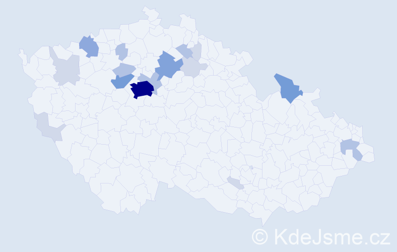 Příjmení: 'Pupová', počet výskytů 48 v celé ČR