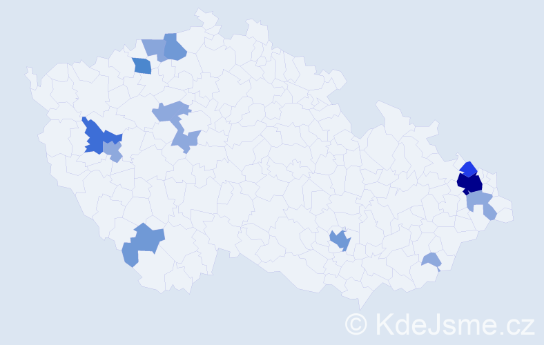 Příjmení: 'Petermann', počet výskytů 40 v celé ČR