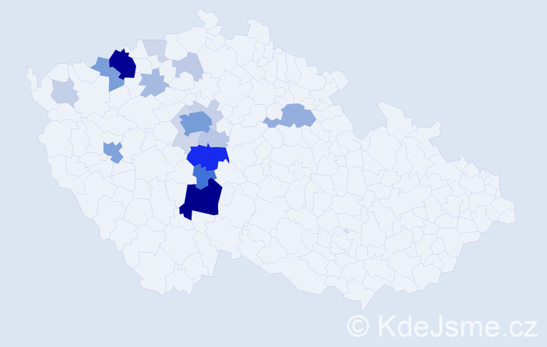 Příjmení: 'Merxbauer', počet výskytů 77 v celé ČR