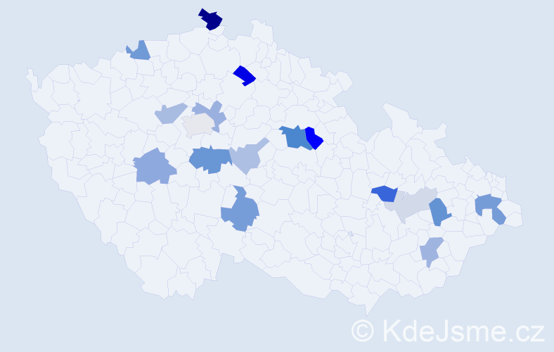 Příjmení: 'Votápka', počet výskytů 43 v celé ČR