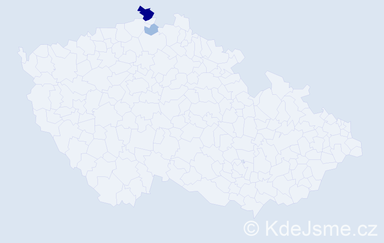 Příjmení: 'Debären', počet výskytů 5 v celé ČR