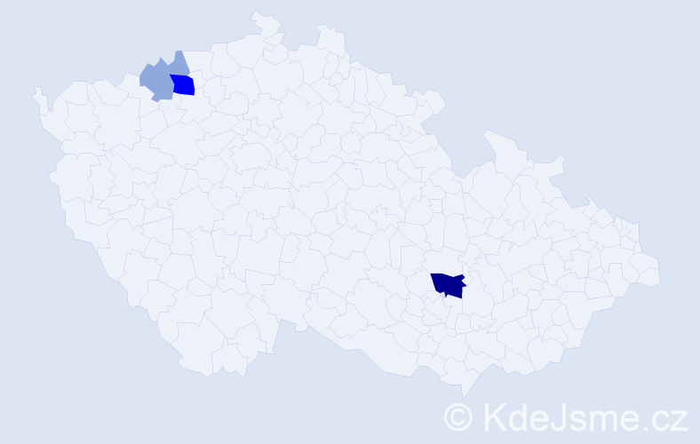 Příjmení: 'Reka', počet výskytů 11 v celé ČR