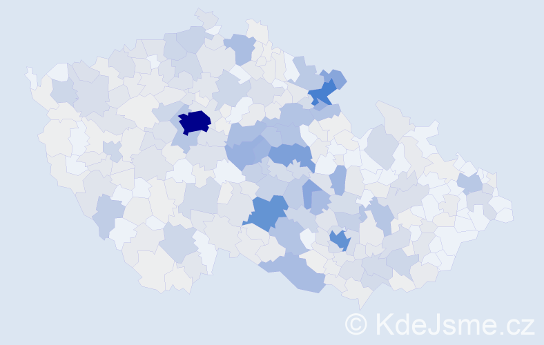 Příjmení: 'Zelená', počet výskytů 1713 v celé ČR