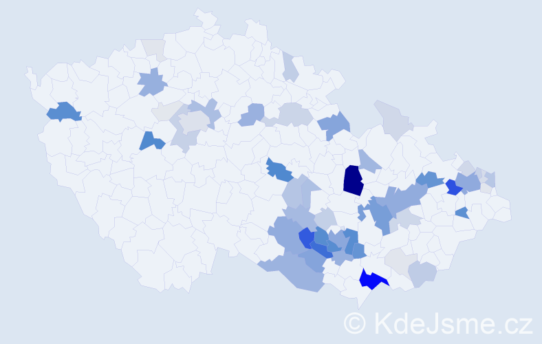 Příjmení: 'Čechovská', počet výskytů 193 v celé ČR