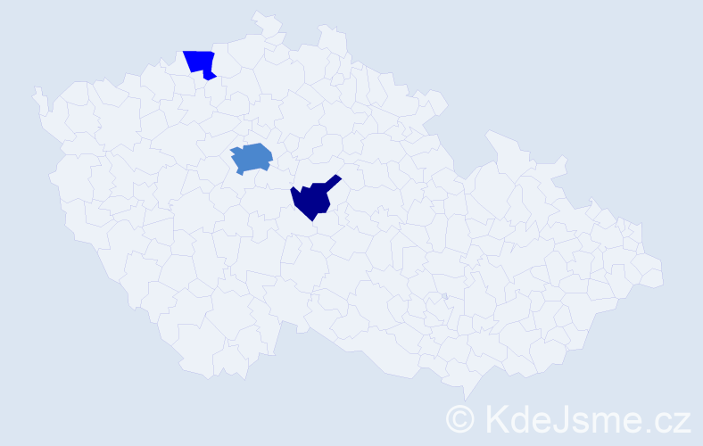 Příjmení: 'Kordiak', počet výskytů 13 v celé ČR