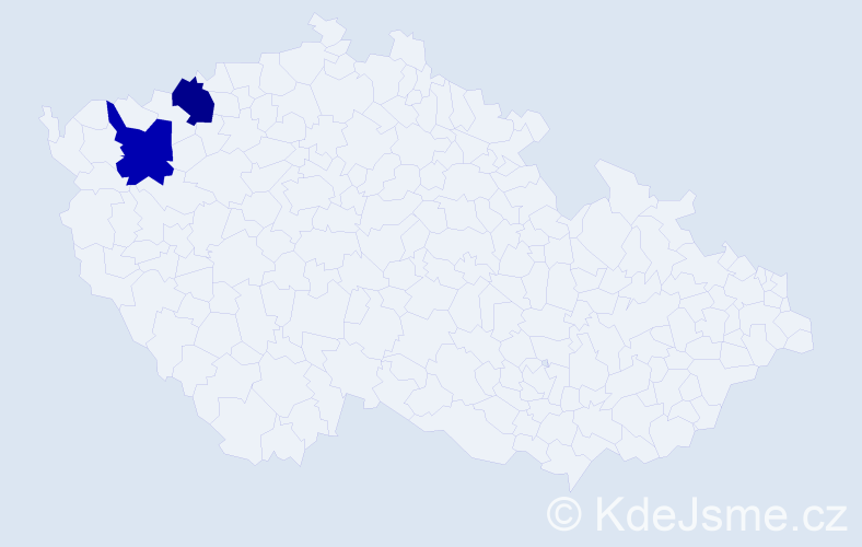 Příjmení: 'Lefíková', počet výskytů 4 v celé ČR
