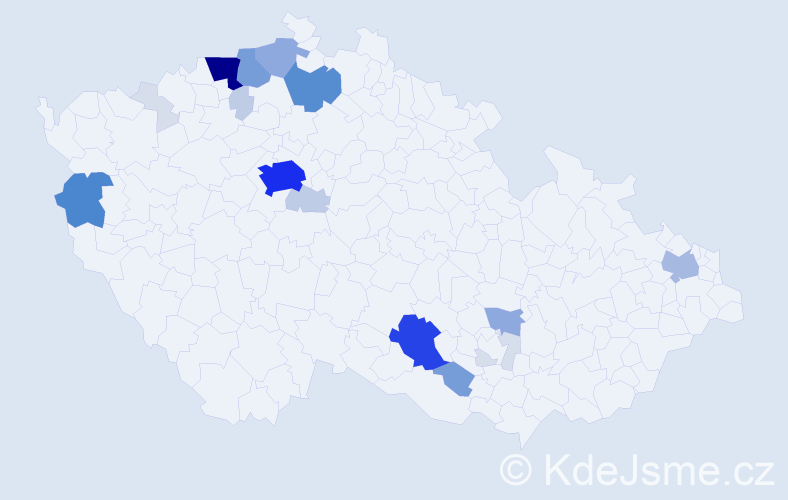 Příjmení: 'André', počet výskytů 95 v celé ČR