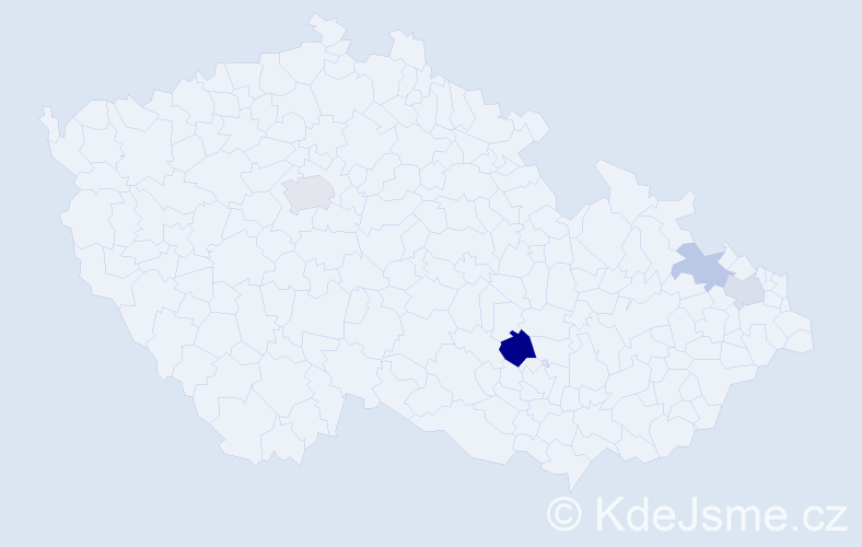 Příjmení: 'Gajdošech', počet výskytů 7 v celé ČR
