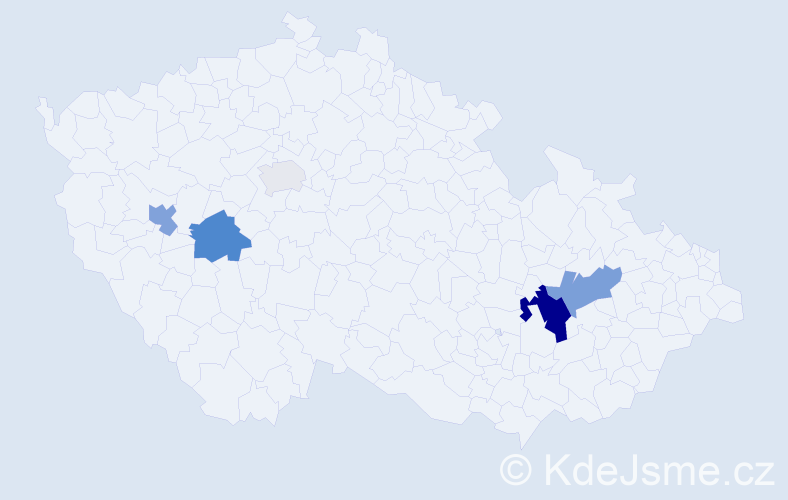 Příjmení: 'Veruňák', počet výskytů 12 v celé ČR