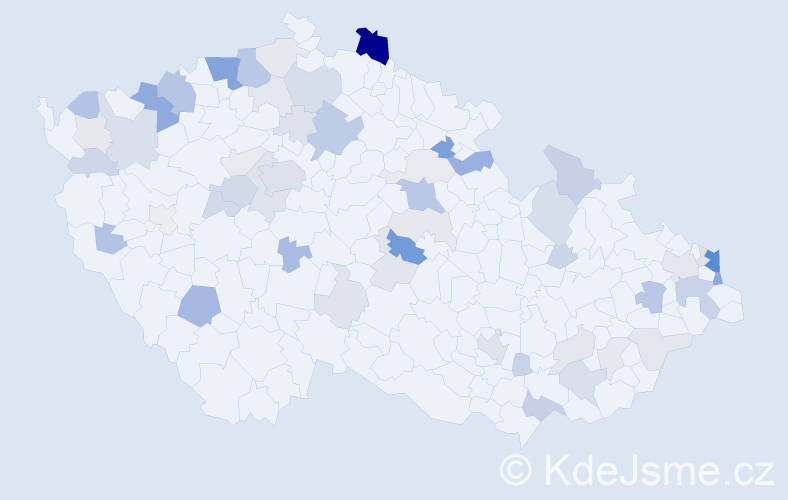 Příjmení: 'Dávidová', počet výskytů 154 v celé ČR