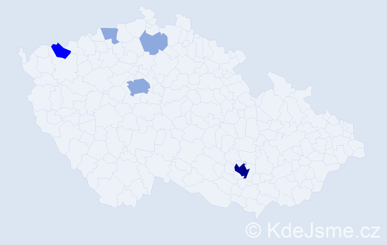 Příjmení: 'Mamráková', počet výskytů 12 v celé ČR
