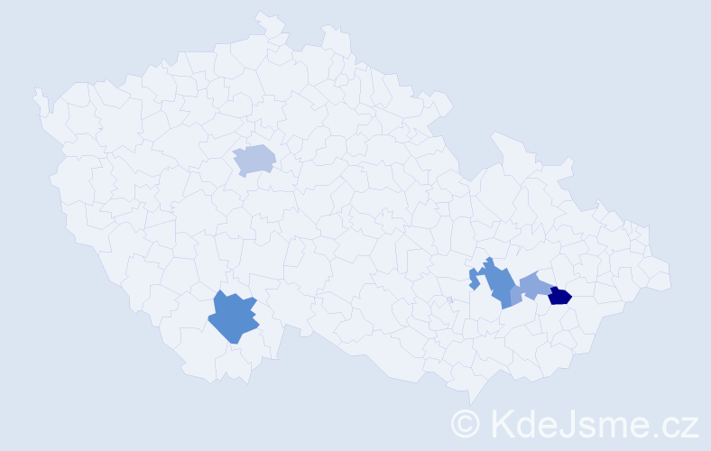 Příjmení: 'Khür', počet výskytů 12 v celé ČR