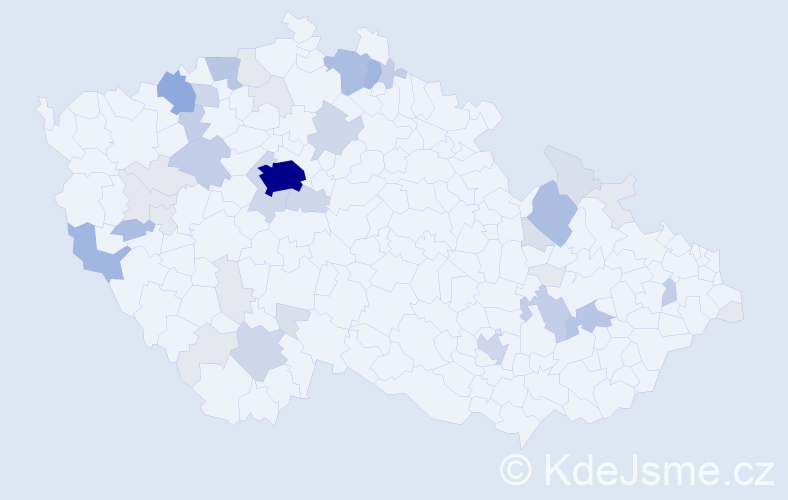 Příjmení: 'Engelová', počet výskytů 147 v celé ČR