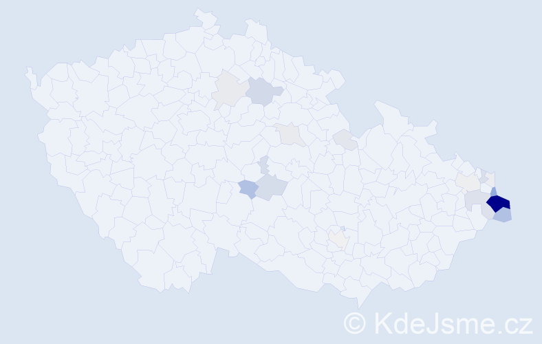 Příjmení: 'Cymorek', počet výskytů 114 v celé ČR