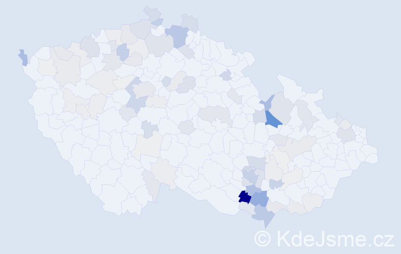 Příjmení: 'Effenberger', počet výskytů 269 v celé ČR