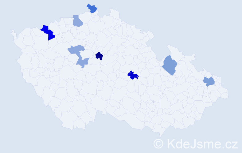 Příjmení: 'Corradiniová', počet výskytů 12 v celé ČR