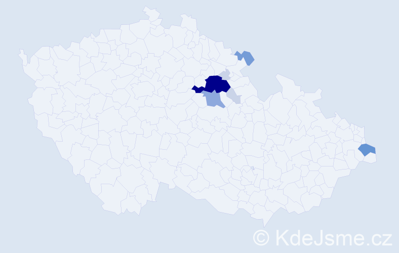 Příjmení: 'Rozdolský', počet výskytů 26 v celé ČR