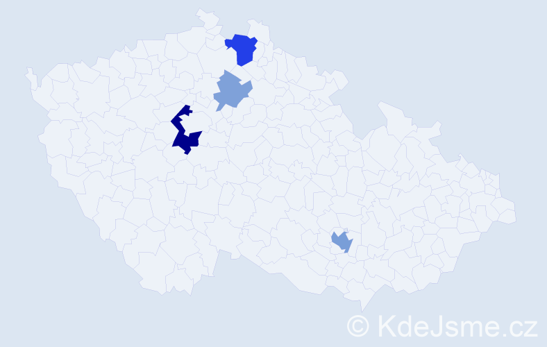 Příjmení: 'Malysh', počet výskytů 11 v celé ČR