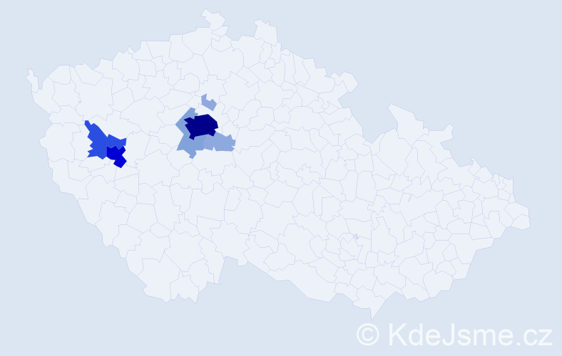 Příjmení: 'Nimčová', počet výskytů 24 v celé ČR