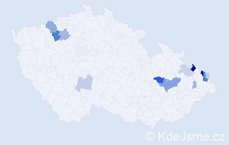 Příjmení: 'Lichtblauová', počet výskytů 32 v celé ČR