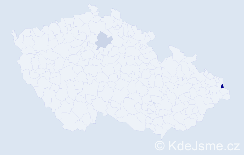 Příjmení: 'Amborska', počet výskytů 5 v celé ČR