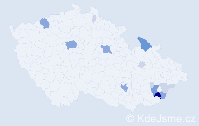 Příjmení: 'Latinák', počet výskytů 40 v celé ČR
