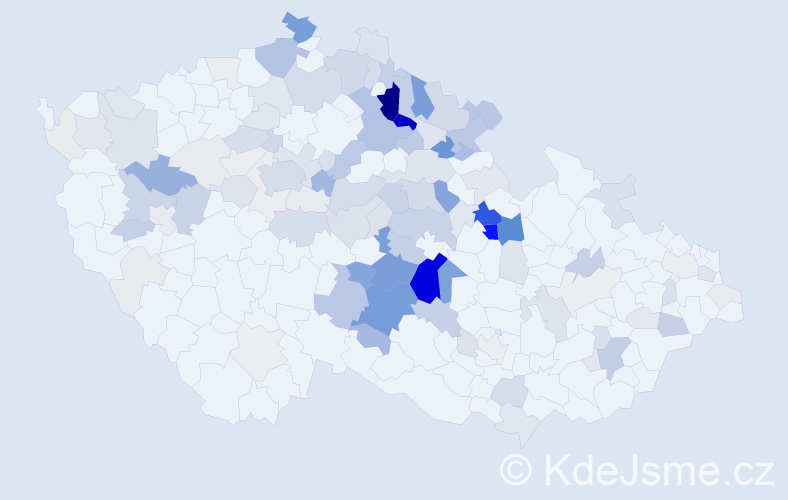 Příjmení: 'Fišar', počet výskytů 417 v celé ČR