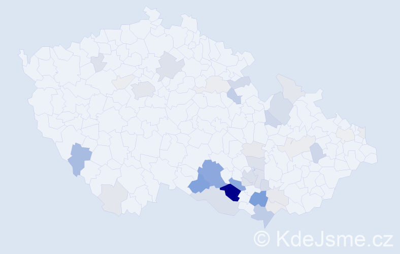 Příjmení: 'Melkus', počet výskytů 111 v celé ČR