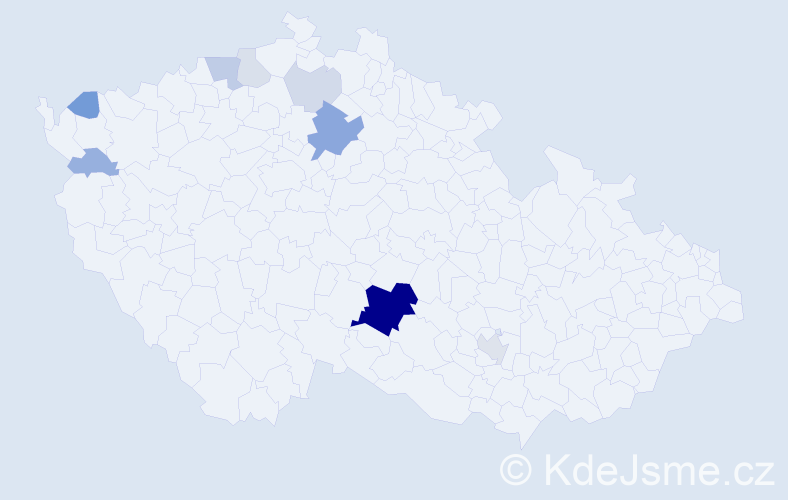 Příjmení: 'Dreveňaková', počet výskytů 30 v celé ČR