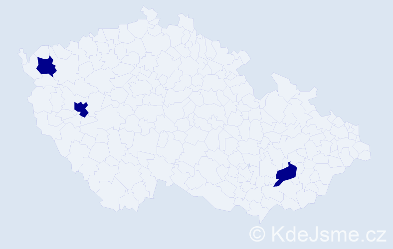 Příjmení: 'Macsek', počet výskytů 3 v celé ČR