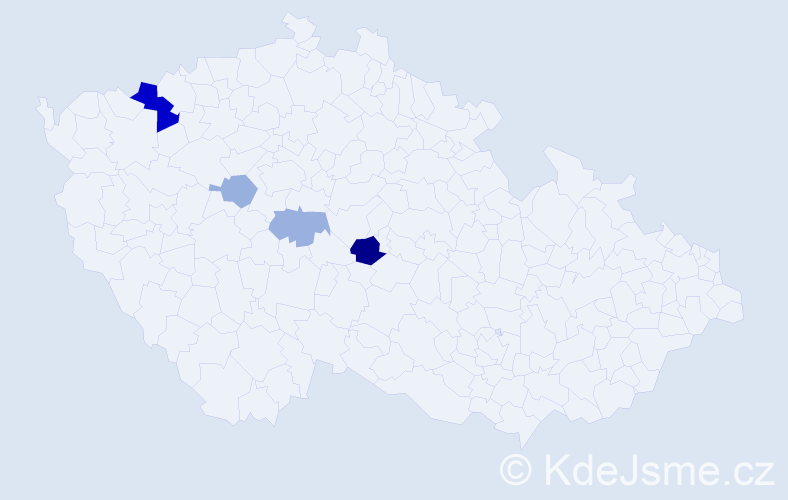 Příjmení: 'Kritzner', počet výskytů 8 v celé ČR