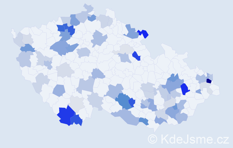 Příjmení: 'Križan', počet výskytů 209 v celé ČR