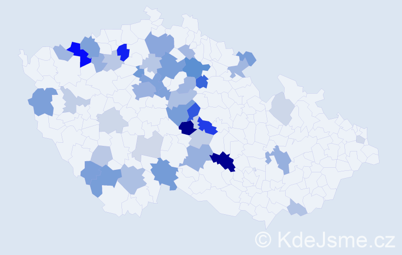 Příjmení: 'Zmrhalová', počet výskytů 116 v celé ČR