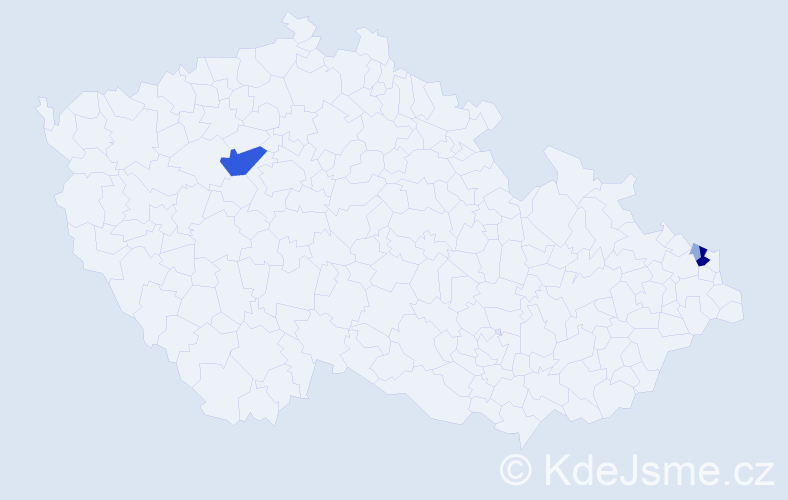 Příjmení: 'Andl', počet výskytů 9 v celé ČR