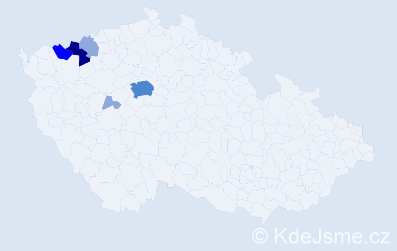 Příjmení: 'Plomer', počet výskytů 13 v celé ČR