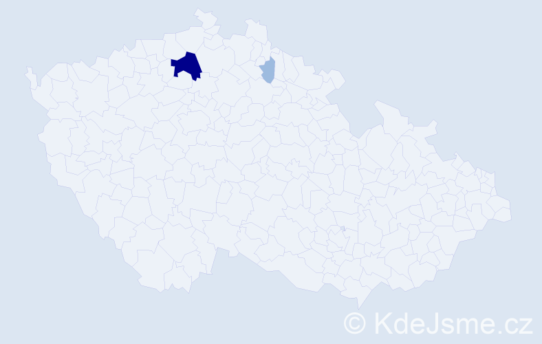 Příjmení: 'Ceplická', počet výskytů 5 v celé ČR