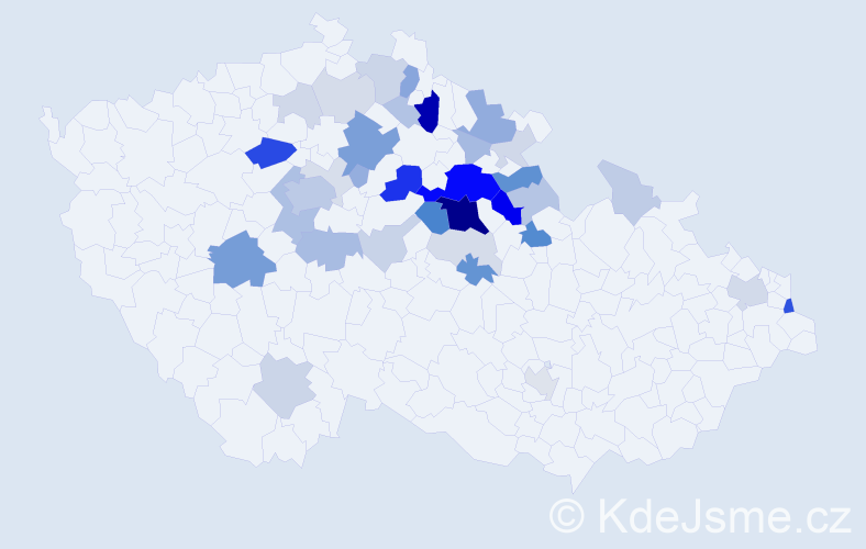 Příjmení: 'Rochl', počet výskytů 138 v celé ČR