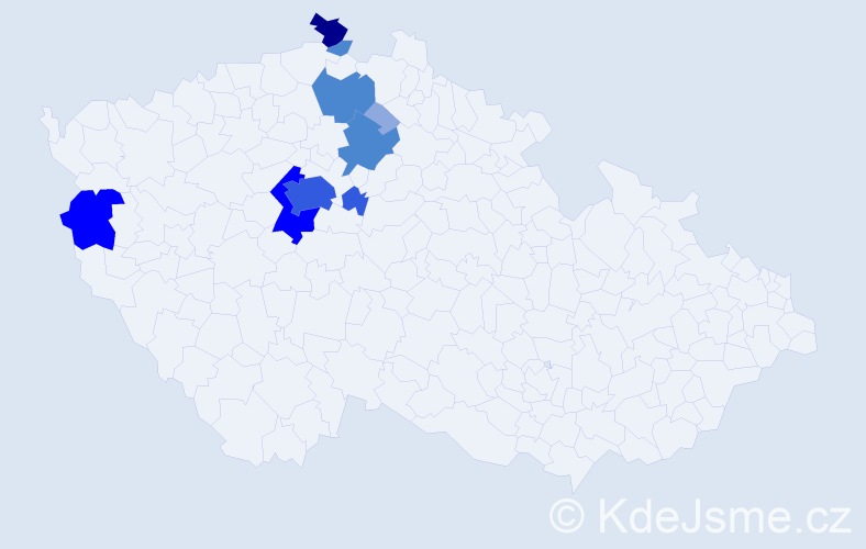 Příjmení: 'Drchotová', počet výskytů 26 v celé ČR