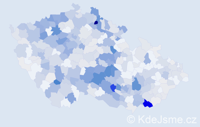 Příjmení: 'Sochor', počet výskytů 1705 v celé ČR