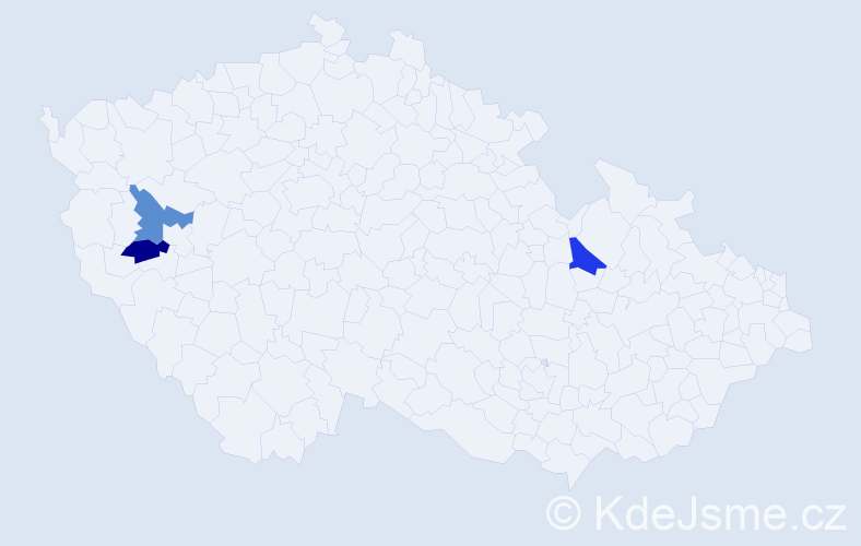 Příjmení: 'Demitrovová', počet výskytů 3 v celé ČR