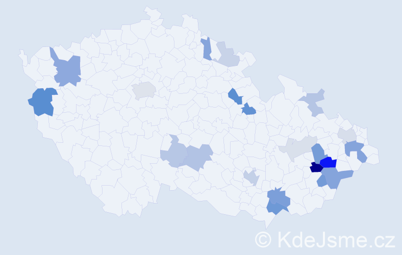 Příjmení: 'Batrla', počet výskytů 54 v celé ČR