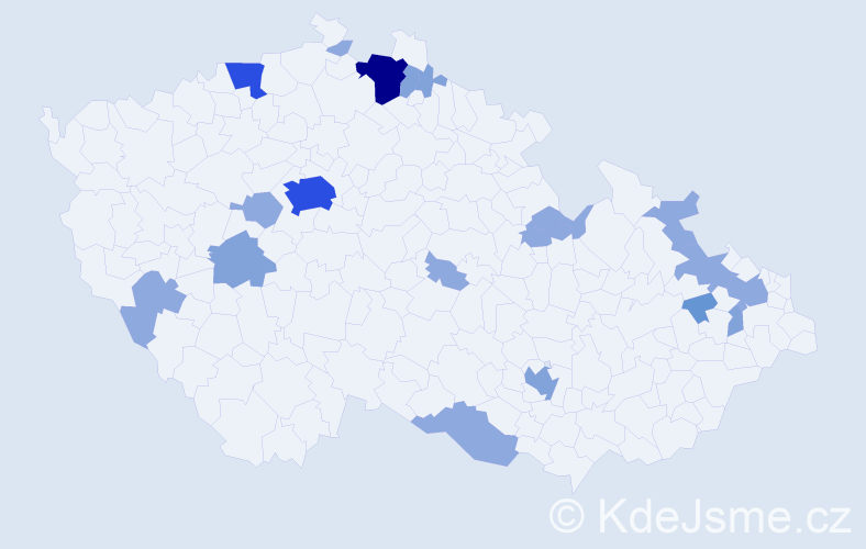 Příjmení: 'Blaschkeová', počet výskytů 42 v celé ČR