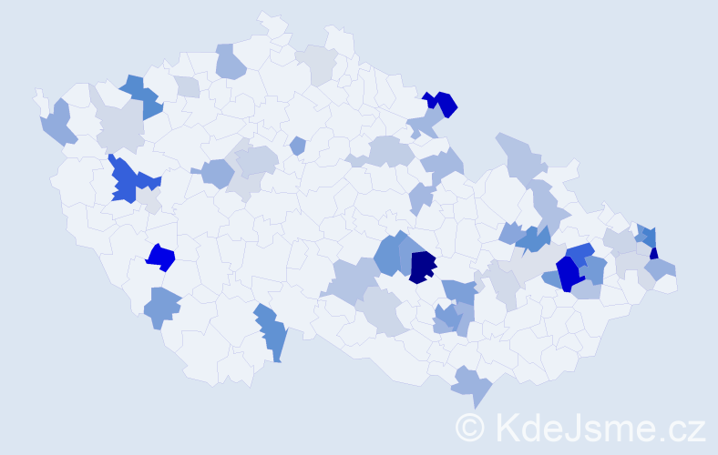 Příjmení: 'Pollaková', počet výskytů 121 v celé ČR