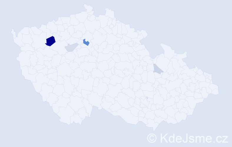 Příjmení: 'Kinačová', počet výskytů 14 v celé ČR