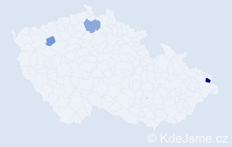 Příjmení: 'Danečko', počet výskytů 13 v celé ČR