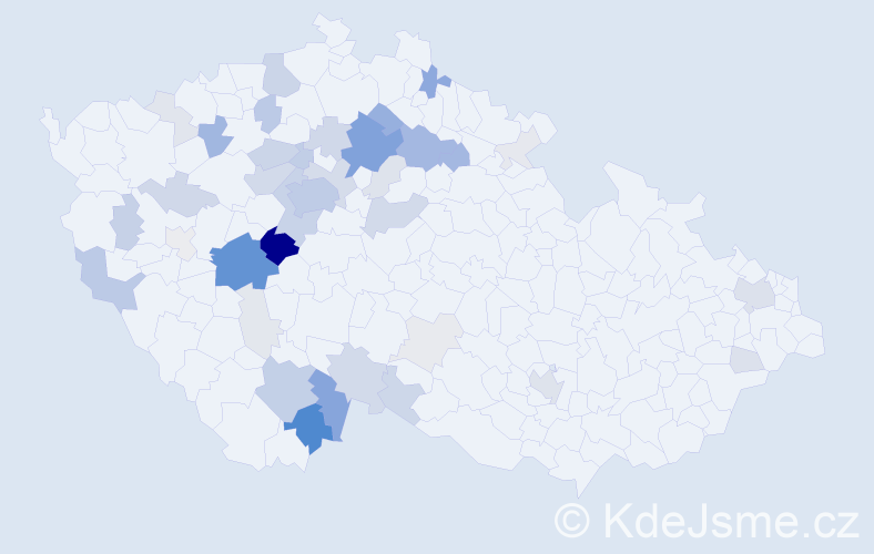 Příjmení: 'Dědina', počet výskytů 181 v celé ČR