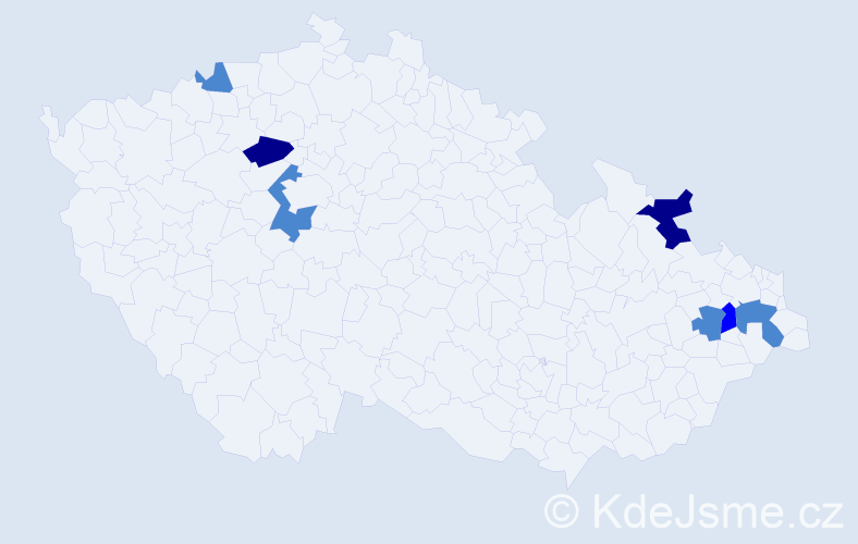 Příjmení: 'Wehrsingerová', počet výskytů 12 v celé ČR